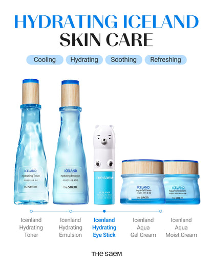 theSAEM Iceland Hydrating Eye Stick - Instant Cooling & Brightening (0.38 oz)