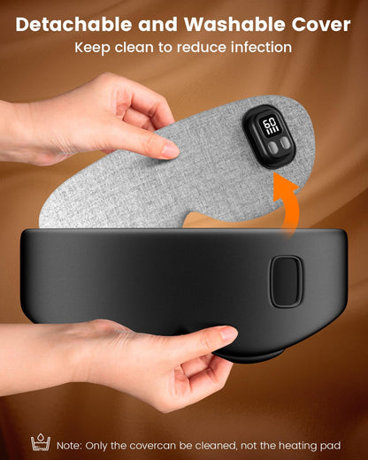 Anydance Cordless Heated Eye Mask - Rechargeable Warm Compress for Dry Eyes & Sleep Relief (Black)