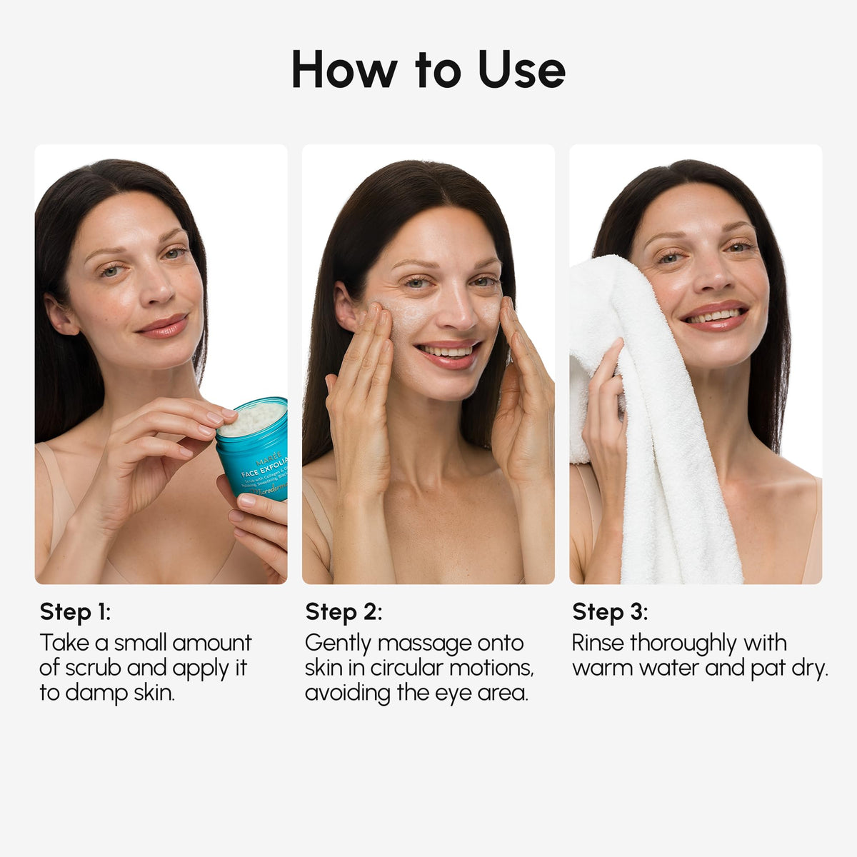 MAREE Face Exfoliator - Microdermabrasion Facial Scrub & Exfoliating Face Wash for Women - Collagen & Glycolic Acid - Gentle Scrub and Exfoliant - Men Exfoliating Scrubber - Exfoliante Facial Cleanser