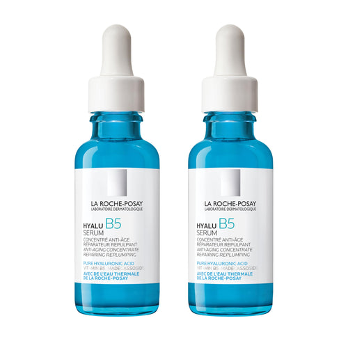 La Roche-Posay Hyalu B5 Suractivated Hyaluronic Acid Serum for Face, Vitamin B5 + Hyaluronic Acid + Glycerin, Hydrating Serum Visibly Plumps Skin, Sensitive Skin Safe, Anti Aging, Oil-Free (Pack of 2)