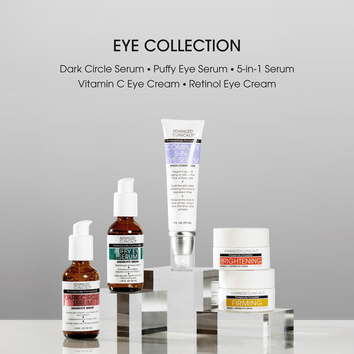Advanced Clinicals Dark Circle Caffeine Serum - 3-in-1 Brightening & Depuffing (52ml)