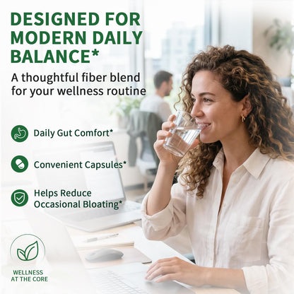 Fiber Supplement - Psyllium Husk Powder Capsules 1500mg & Slippery Elm- Regularity, Effortless Bowel Movements - Gentle Daily Fiber for Digestive & Gut Health -Natural Prebiotic Fiber,Non-GMO-120 Caps