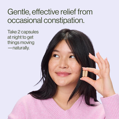 Hilma Gentle Bowel, Occasional Constipation Relief with Magnesium Citrate, Natural and Gentle Laxatives for Constipation w/Magnesium Citrate, Ginger, Anise and Bitter Orange, 46 Vegan Capsules