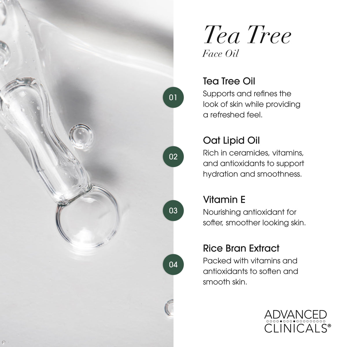 Advanced Clinicals Tea Tree Oil Serum - Pore Refining & Smoothing (52ml)