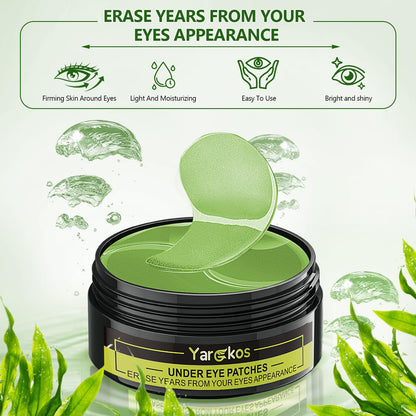 Yargkos Green Tea Collagen Under Eye Patches - 60 Pcs (30 Pairs)