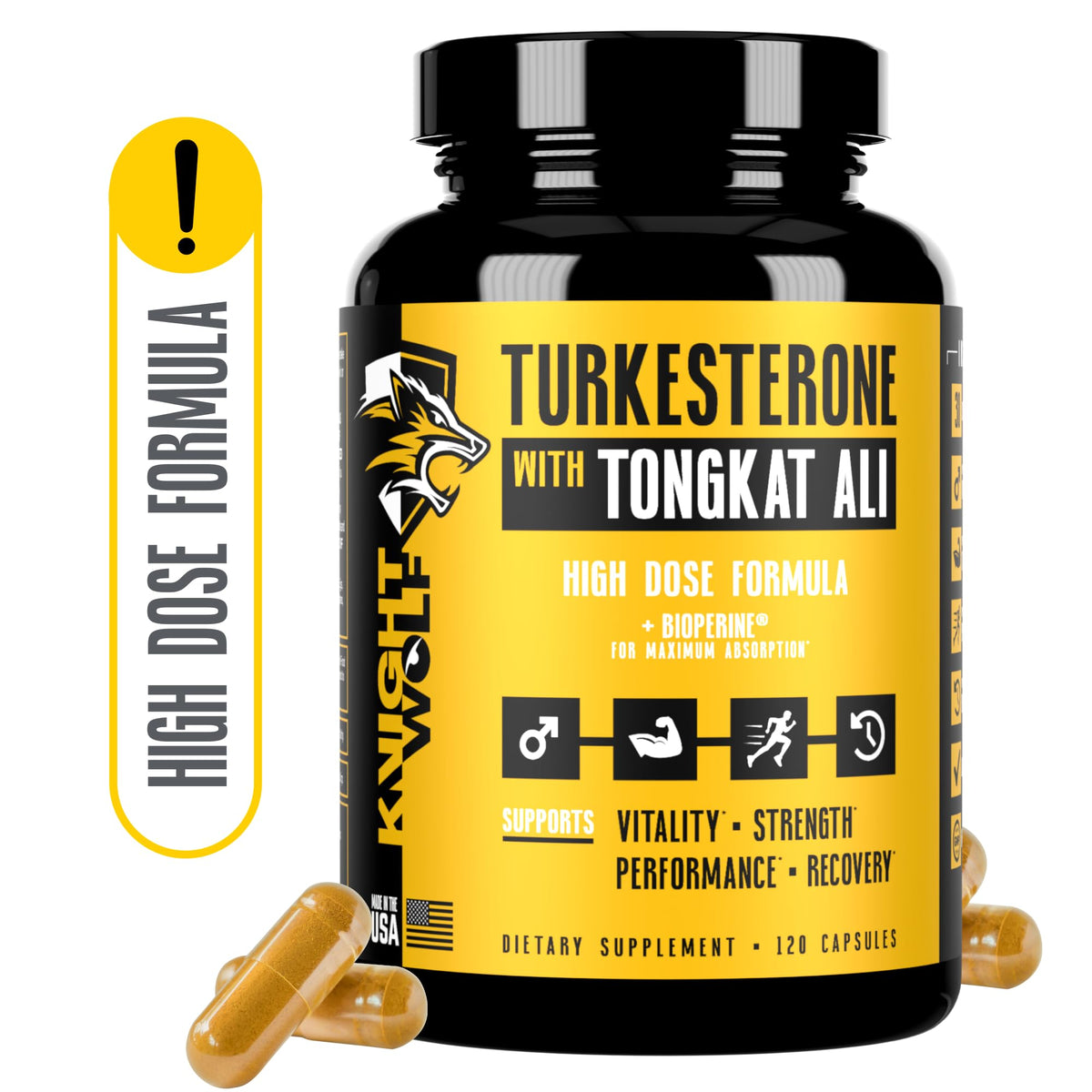 Turkesterone 17,500mg Max Potency with BioPerine & Tongkat Ali - Lean Muscle Growth, Recovery & Stamina Support Supplement - 120 Vegan Capsules
