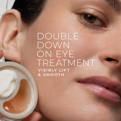 RoC Derm Correxion Dual Eye Cream (0.68 oz) with Advanced Retinol & Peptides - 2-in-1 Treatment for Eye Lifting & Wrinkle Smoothing - Bonus Retinol Packette