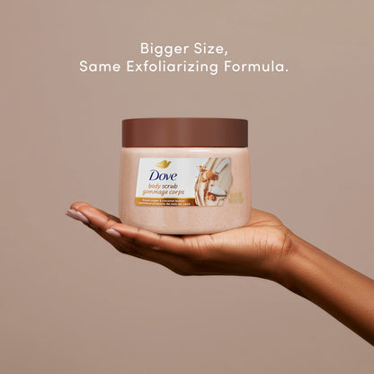 Dove Brown Sugar & Coconut Butter Body Scrub, Exfoliating & Nourishing Scrub 15 oz