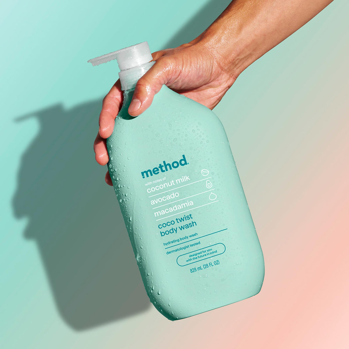 Method Body Wash Coco Twist 28 oz, Refreshing Shower Gel