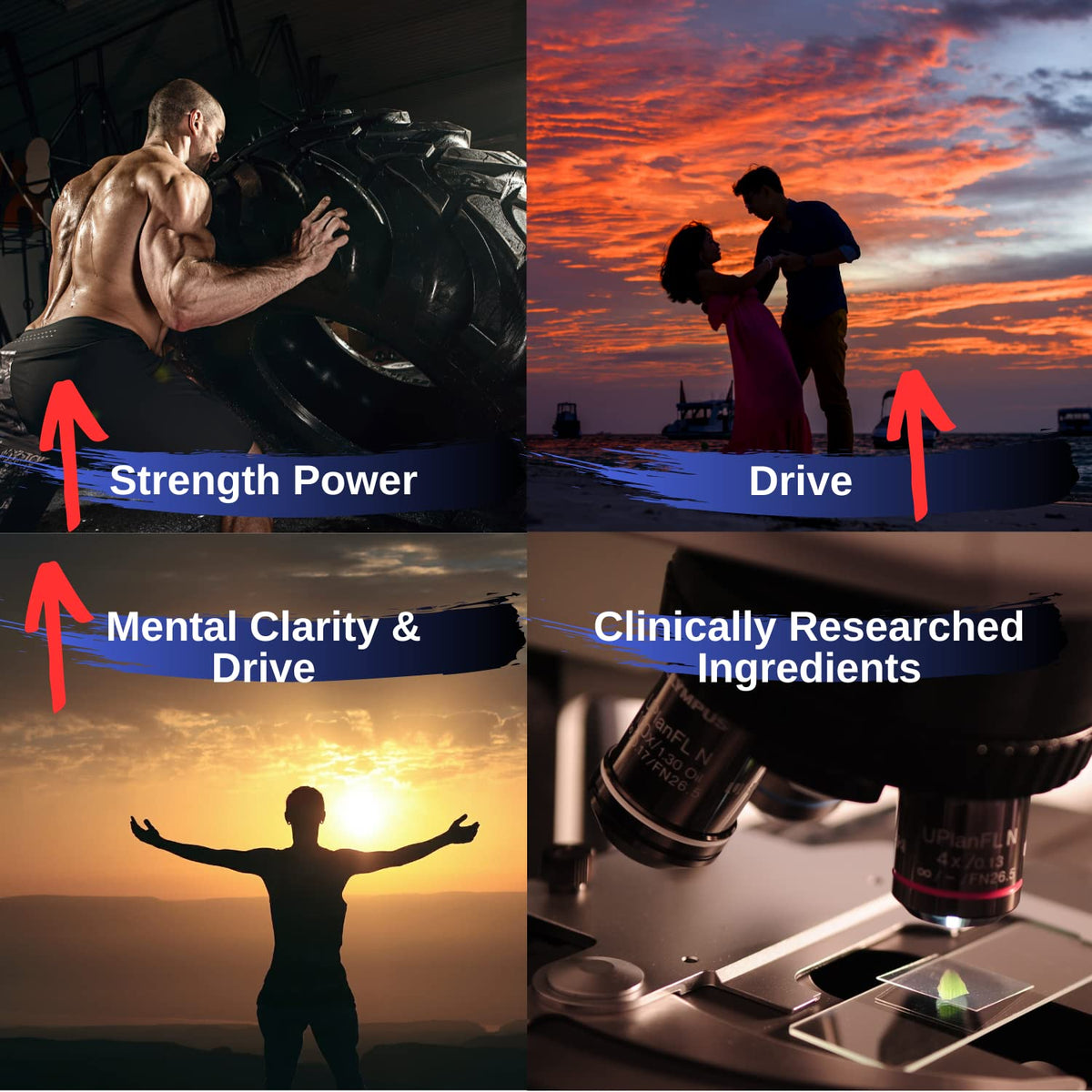 Testosterone Booster for Men - Lean Muscle, Energy & Strength Support with Tribulus, Tongkat Ali & Zinc - Research Labs 2-for-1 (180 Capsules)
