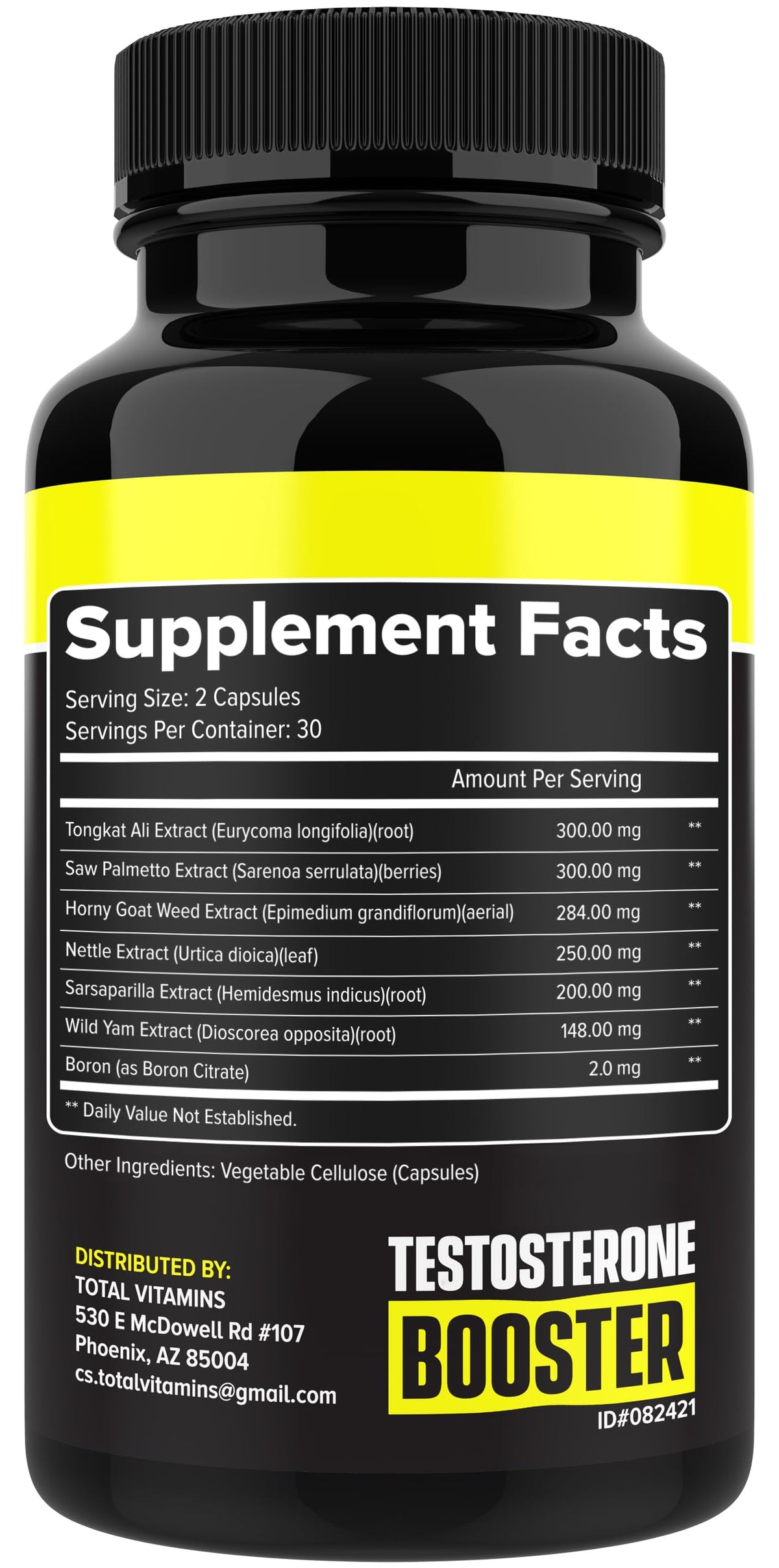 Testosterone Booster for Men - Energy, Stamina & Muscle Growth Support Male Enhancement Supplement