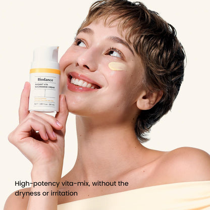 BIODANCE Radiant Vita Niacinamide Cream, Brightening, Dark Spot Correcting, Hydrating Facial Moisturizer with Vitamin C, B12, Korean Skin Care, Mothers Day Gifts - 1.69 fl.oz, 50ml