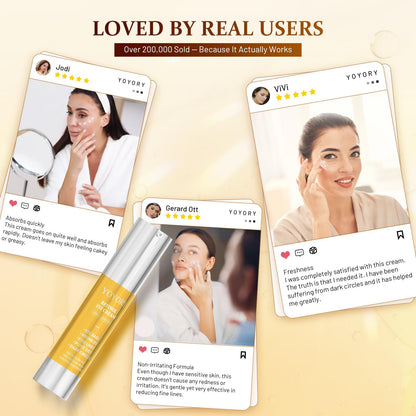 Rapid Retinol Eye Cream (0.67 fl oz) - Anti-Aging Treatment for Eye Bags, Dark Circles & Wrinkles - Hydrating Under Eye Moisturizer for Men & Women (Yellow Edition)