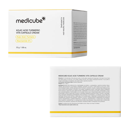 medicube Capsule Cream with Kojic Acid & Turmeric for Uneven Skin Tone - Tone Renewal & Radiance Care for troubled skin - Turmeric, Kojic, Vitamin C - Korean Skincare, 1.86 oz