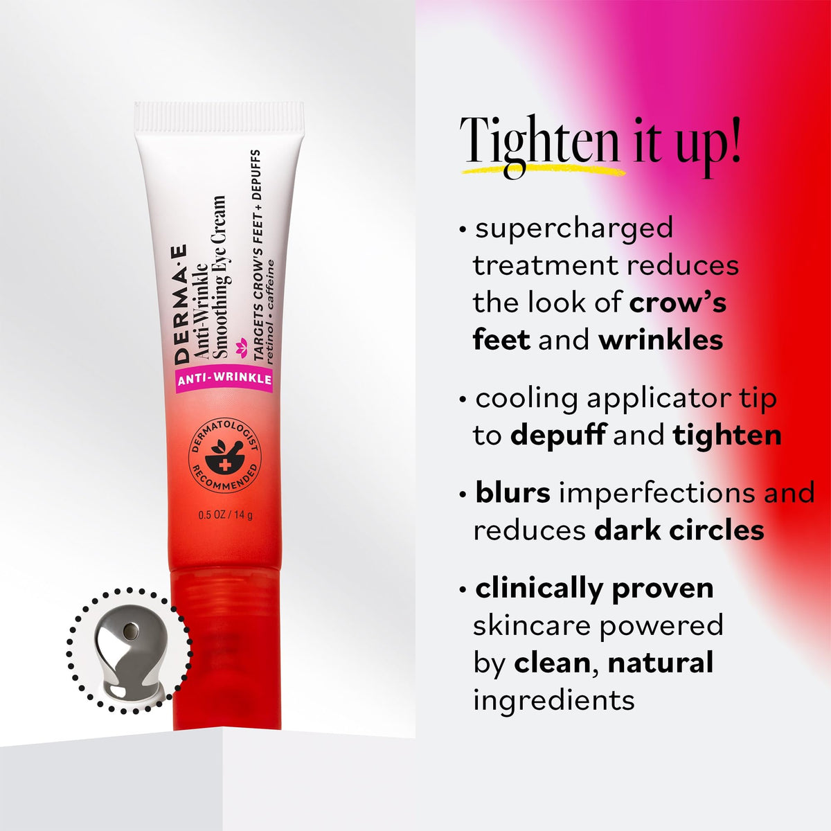 Derma E Anti-Wrinkle Smoothing Eye Cream - Retinol & Caffeine Complex