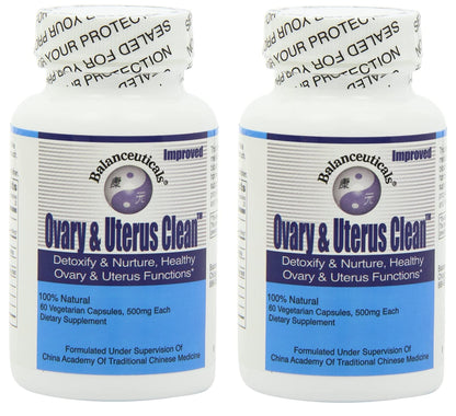 Balanceuticals Ovary & Uterus Clean, 500 mg Dietary Supplement Capsules, 60-Count Bottle (Pack of 2)