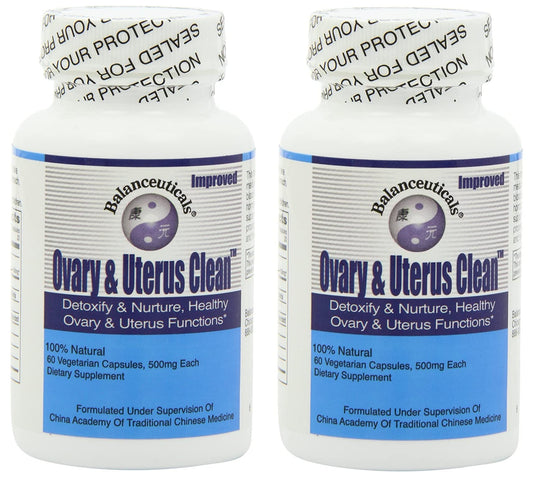 Balanceuticals Ovary & Uterus Clean, 500 mg Dietary Supplement Capsules, 60-Count Bottle (Pack of 2)