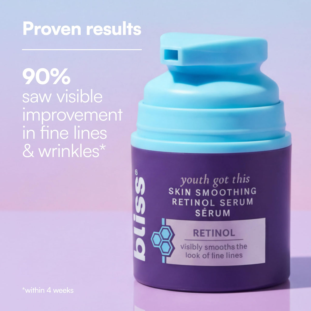 Bliss Retinol Serum Youth Got This Advanced Anti-Aging Formula - Reduces Fine Lines & Wrinkles - Dermatologist-Tested - Fragrance-Free & Vegan - 1 Fl Oz