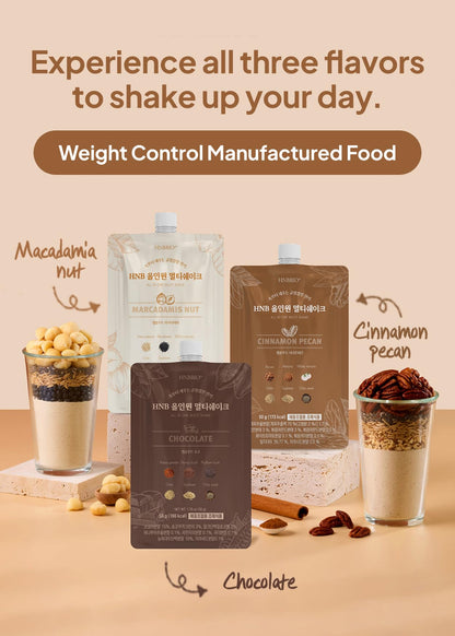 Korean Food All-In-One Multi Shake, Cinnamon Pecan, Fiber, 7 Pack, 350g