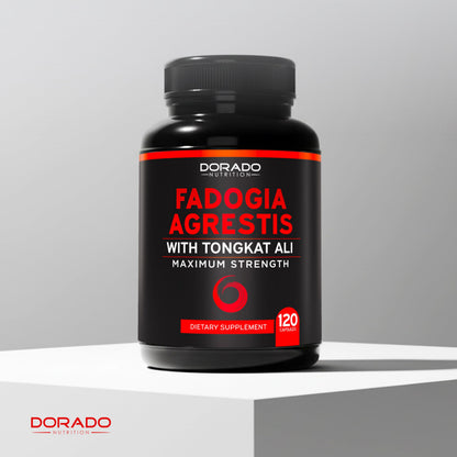 Fadogia Agrestis & Tongkat Ali Performance Blend for Men - Muscle, Strength & Athletic Performance Support - Vegan, Non-GMO (120 Capsules, USA Made)