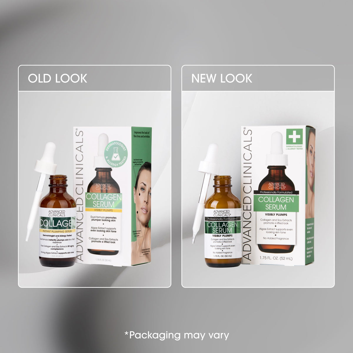 Advanced Clinicals Collagen & Hyaluronic Acid Duo - Fragrance-Free (52ml x 2)