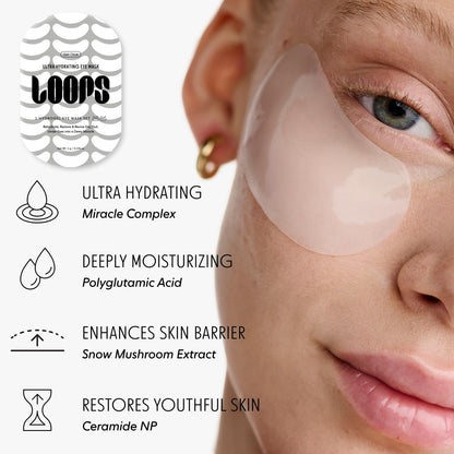 LOOPS Dew Cloud Ultra Hydrating Hydrogel Eye Masks - 5pc Set