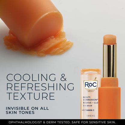 RoC Multi Correxion Revive + Glow Eye Balm (0.14 oz) with Vitamin C - Includes Retinol Eye Cream Sample Packette