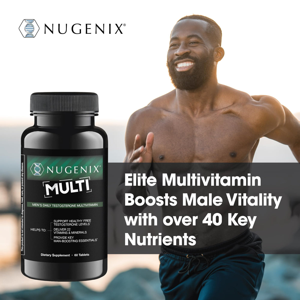Multivitamin for Men with Testosterone Support - Energy, Blood Flow & Hormone Balance Formula - Nugenix (60 Tablets)