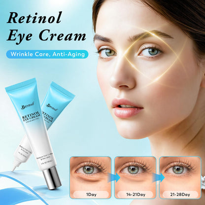 Retinol Anti-Aging Eye Cream for Dark Circles & Puffiness - Firming Eye Treatment with Hyaluronic Acid, Peptides & Caffeine (1 fl. oz.)