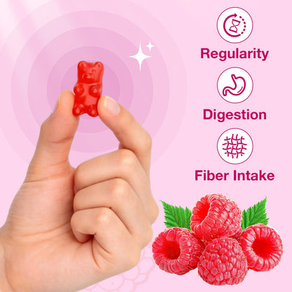 MOORGUMY Fiber Gummies for Digestive Health & Regularity, Sugar-Free High Fiber Supplement for Adults & Kids, Soluble Dietary Fiber, Vegan Fiber Supplements for Men & Women, 120 Count