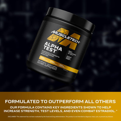 MuscleTech AlphaTest Testosterone Booster for Men - Tribulus & Boron T-Boost Supplement for Muscle Growth, Stamina & Energy - 240 Pills