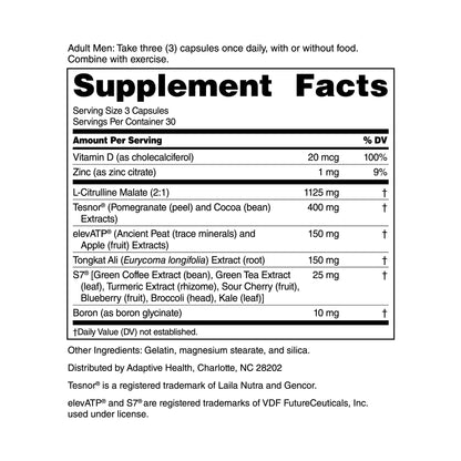 Testosterone & Nitric Oxide Booster for Men - Energy, Blood Flow & Performance Support with Tongkat Ali & Citrulline - Nugenix Total-T2 (180 Count)