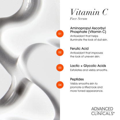 Advanced Clinicals 3PC Skincare Set - Vitamin C, Retinol & Hyaluronic Acid