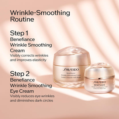Shiseido Benefiance Wrinkle Smoothing Eye Cream (15 mL) - Advanced Anti-Aging for Deep Wrinkles, Dark Circles & 48-Hour Hydration