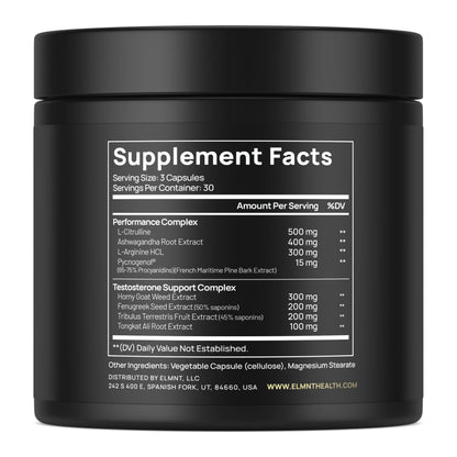 2,015mg Total T Testosterone Booster for Men - 8X Strength with Ashwagandha, Tongkat Ali, Tribulus & Pycnogenol - Libido & Muscle Support