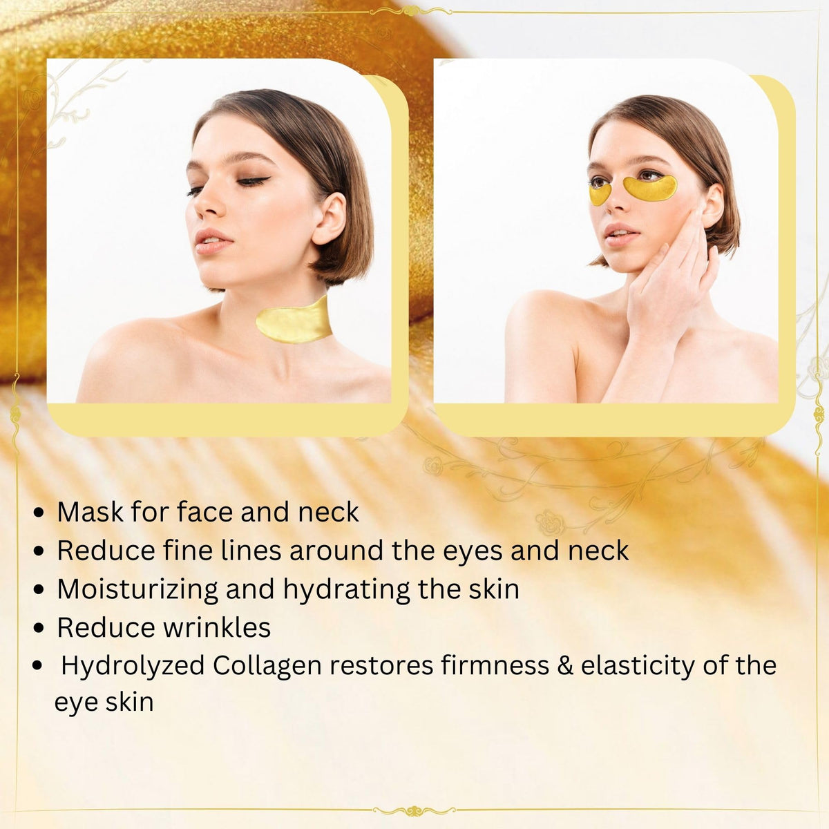 Green Cosmos 24k Gold Crystal Collagen Eye Masks (30 Pairs)