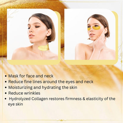 Green Cosmos 24k Gold Crystal Collagen Eye Masks (30 Pairs)