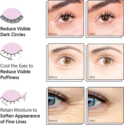 grace & stella Pink Under Eye Mask - 6 Pairs - Vegan Gel Patches for Dark Circles & Puffy Eyes