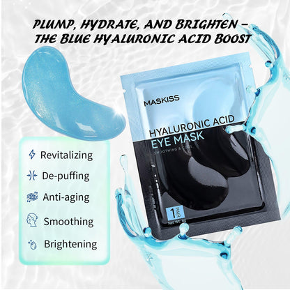 Maskiss Hyaluronic Acid Under Eye Patches (8 Pairs) - Mini Sampler Pack Collagen Eye Mask for Dark Circles & Hydration