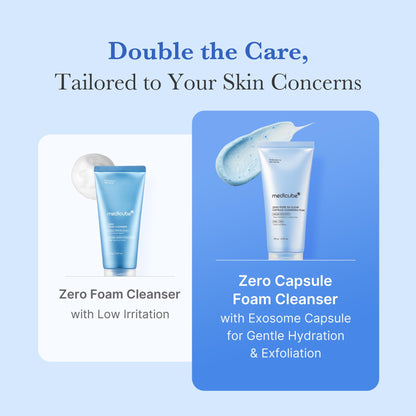medicube Facial Cleanser Zero Pore Capsule Cleansing Foam - Daily Gentle Cleanser for Skin Texture, Blackhead & Pore Care - AHA, BHA & PHA for Deep Cleansing - Korean Skincare, 4.23 oz