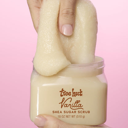 Tree Hut Vanilla Shea Sugar Body Scrub 18 oz, Exfoliating & Hydrating