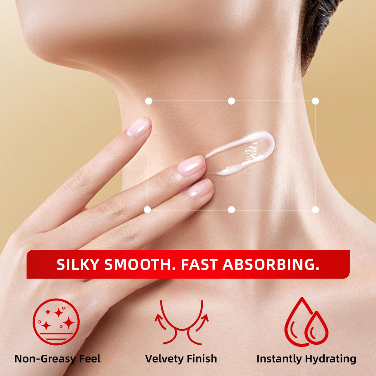 Redcool Retinol Neck Firming Cream - Collagen & Hyaluronic Acid Neck Tightening Anti-Aging Moisturizer 1.76 oz