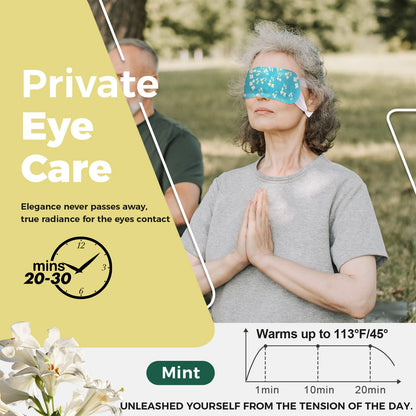 16-Pack Jasmine Steam Eye Masks - Refreshing Warm Compress for Dry Eyes, Tired Eyes & Dark Circles - Disposable Heat Sleep Mask - Travel Ready Spa Set
