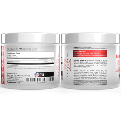 Testosterone Booster for Men - Fadogia Agrestis 1000mg - Energy, Muscle Growth & Natural Testosterone Support Supplement (60 Capsules)