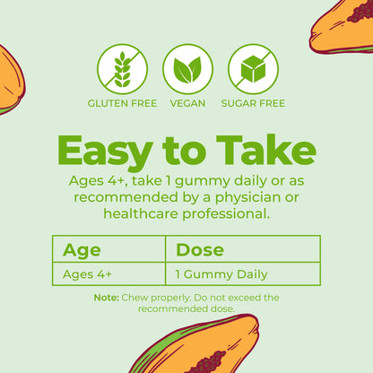 MARYRUTH'S Fiber Gummies for Kids - 2 Month Supply - Sugar Free - Kids Fiber Gummies Ages 4+ - Soluble Fiber Supplement - Gut Health & Digestion Support - 3g Fiber per Gummy - Vegan - 60 Count