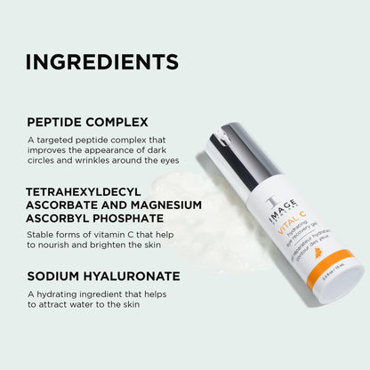 IMAGE Skincare VITAL C Hydrating Eye Recovery Gel (0.5 fl oz) - Anti-Aging Treatment with Vitamin C & Peptides