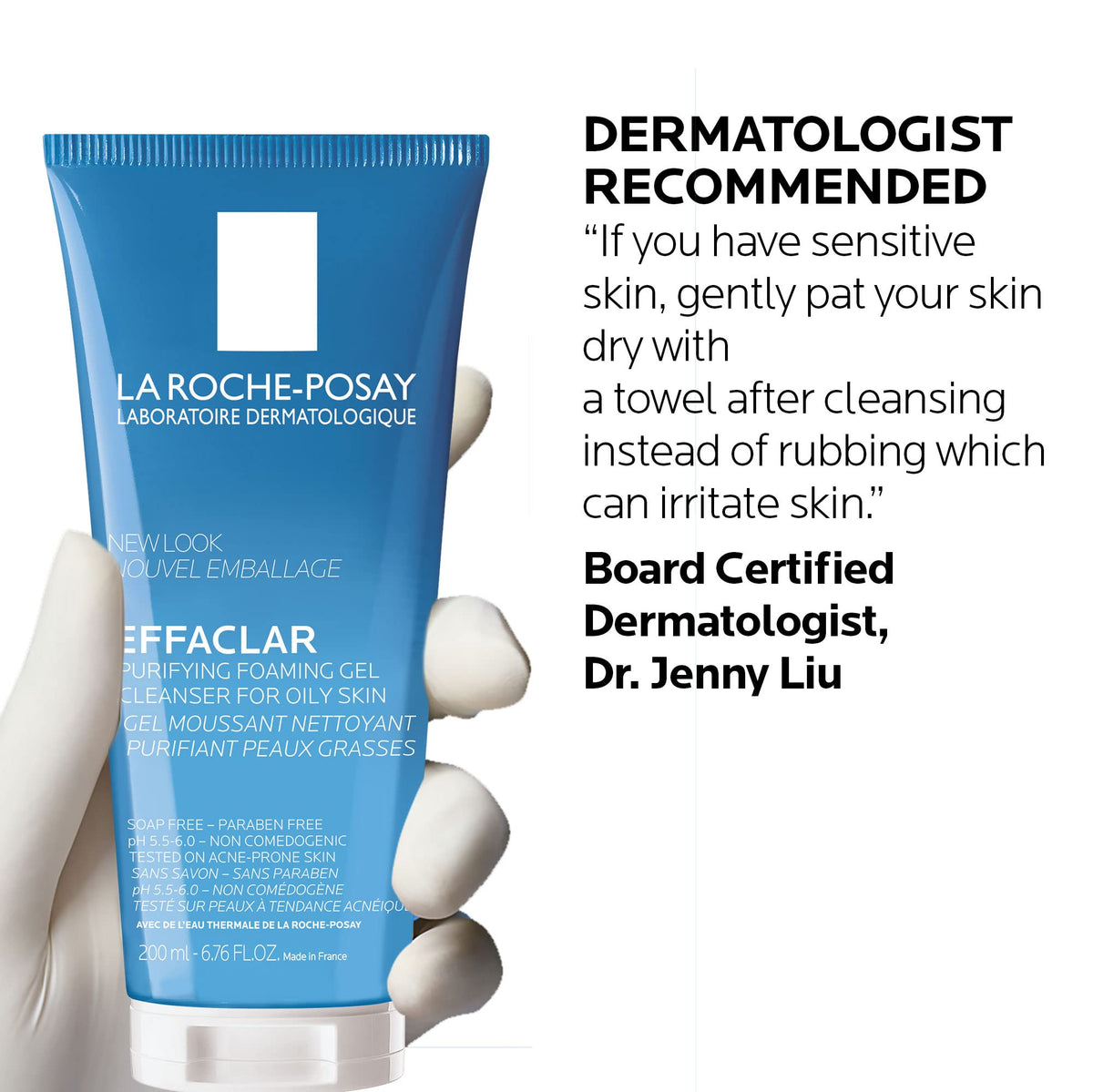 La Roche-Posay Effaclar Purifying Foaming Gel Cleanser for Oily Skin, With Zinc Pidolate To Remove Excess Oil & Shine, Alcohol Free & Oil Free, Face Wash For Oily Skin, Sensitive Skin Tested