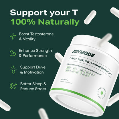 Testosterone Booster for Men - Energy, Strength & Vitality Support - Premium Formula with KSM-66 Ashwagandha, DIM, Zinc, Magnesium & Boron (90 Capsules)