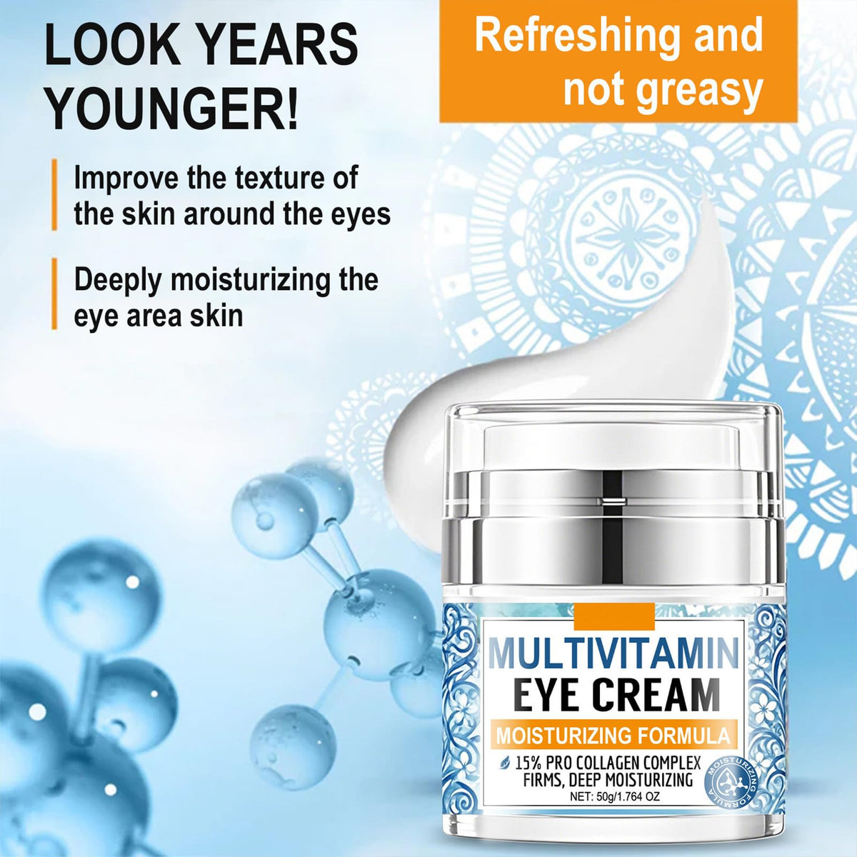 Collagen Complex Eye Cream - Tripeptide & Rice Bran Firming Treatment (50g)