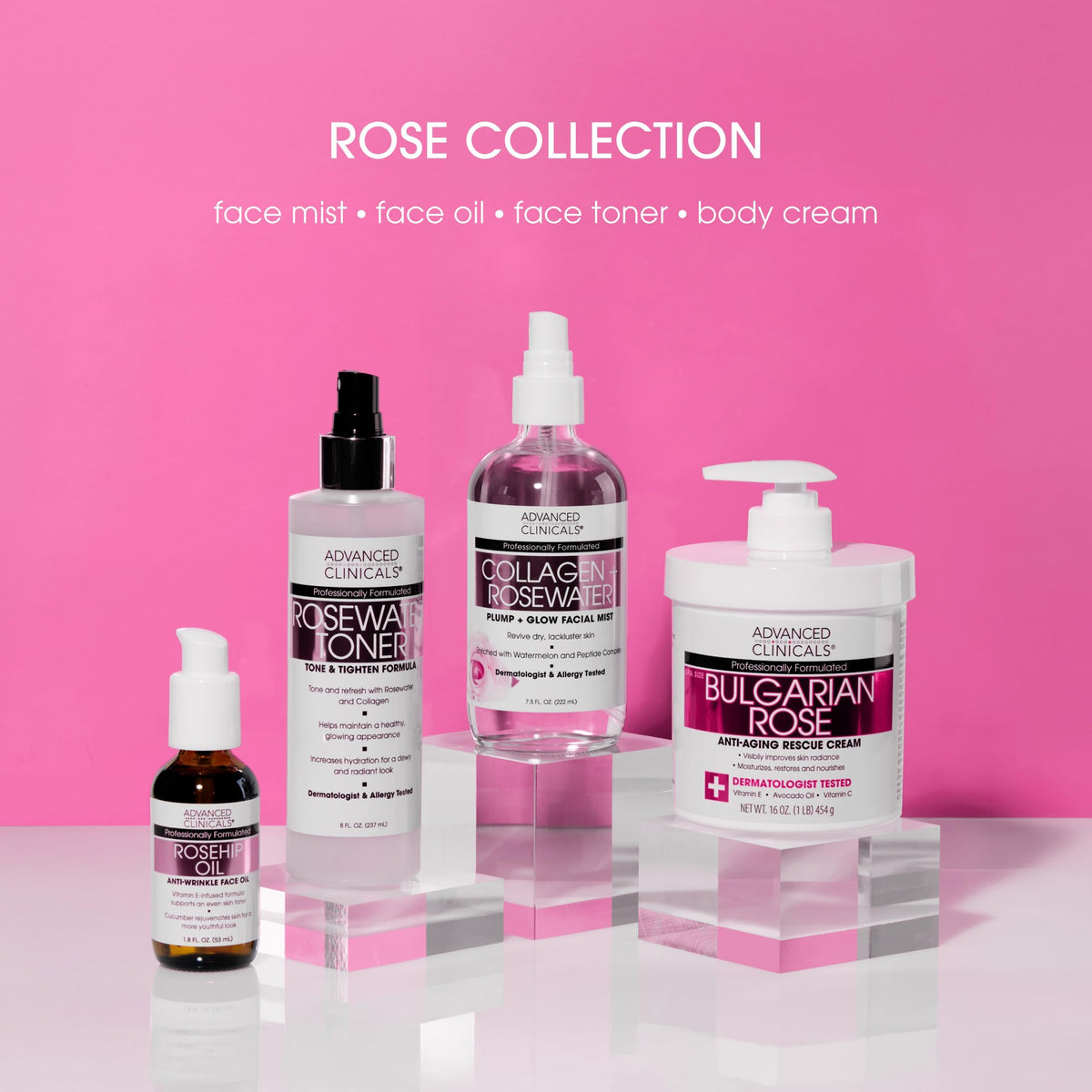 Advanced Clinicals Rosehip Oil Serum - Vitamin E & Botanical Infusion (52ml)